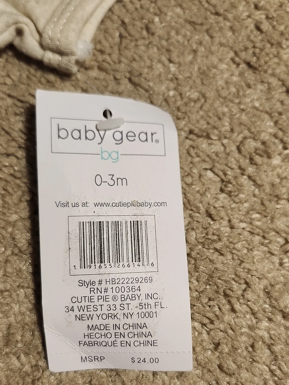 Baby Gear Elephant Reach For The Stars 2-Piece Footed Pant Set 0-3M NWT
